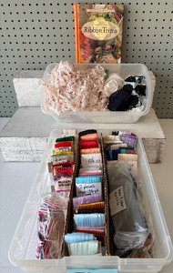 lot 209 image: Ribbon Trims Collection with Embellishment Idea Book by Nancy Nehring
