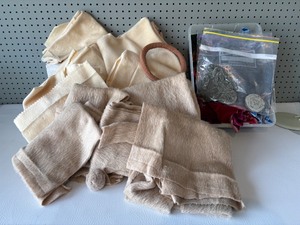 lot 218 image: Assorted Fur Type Fabric Scraps and Crafting Materials