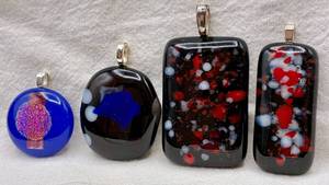 lot 82 image: Fused Glass Pendants