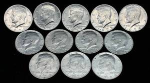 lot 14 image: Collection of JFK Half Dollars
