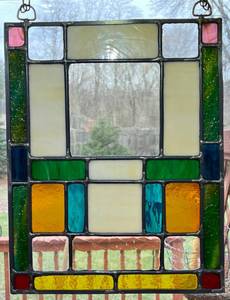 lot 88 image: Leaded Stained Glass Suncatcher Wall Hanging