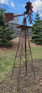 lot 131 image: Weathered Metal WindmillWeather Vane