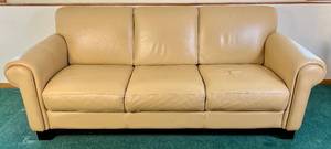 lot 41 image: Chateau d Ax Leather Sofa