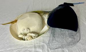 lot 58 image: Vintage Linen and Velvet Hats