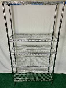 lot 87 image: 5 Tier Storage Shelves Metal Wire Shelving Unit