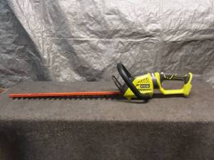 lot 5 image: Ryobi 24V Cordless String Trimmer and Hedge Trimmer Combo