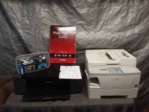 lot 20 image: Canon Inkjet Printer Set with Toner Cartridges and Photo Paper