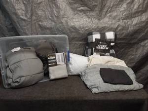 lot 25 image: Collection of Bed Linens and Cozy Throw Blankets