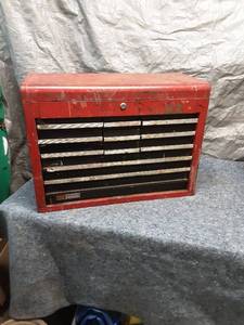 Red Metal Tool Chest with Multiple Drawers