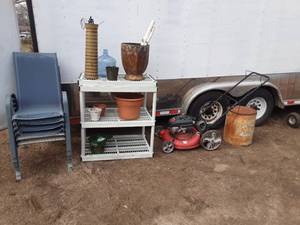 lot 59 image: Outdoor Patio and Garden Set with Lawn Mower