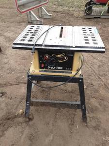 lot 70 image: Pro-Tech Table Saw with Adjustable Blade Angle