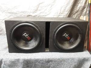 lot 100 image: Used Dual 12-Inch Q Bomb Subwoofer Enclosure