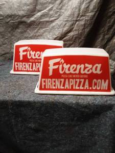 lot 104 image: Set of 2 Firenza Pizza Advertisements