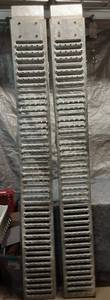 lot 105 image: Pair of Heavy-Duty Metal Loading Ramps