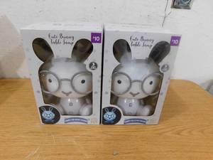 lot 5 image: (2) Cute Bunny Table Lamp