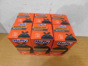 (6) 35 Count Hefty Easy-Flap 30 Gallon Trash bags