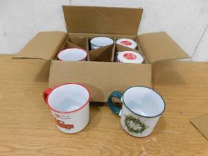 lot 56 image: (6) Christmas Coffee Mugs