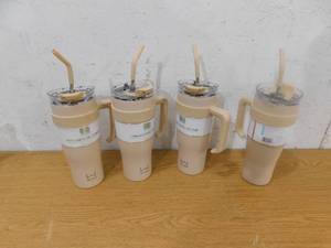lot 63 image: (4) Wellness Stainless Steel 40 oz Tumblers