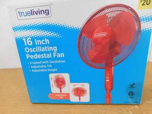 lot 89 image: True living Oscilating 16 Fan