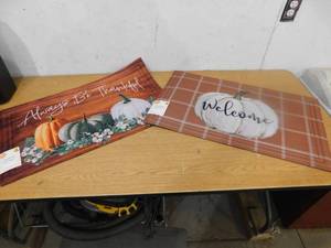 lot 213 image: (2) Fall IndoorOutdoor Rugs