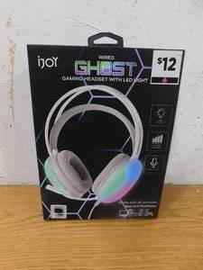 lot 233 image: Wired Ghost Gaming Headset with LED Light