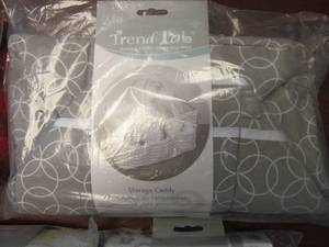 50 BRAND NEW, TREND LABS - CRIB SHEETS AND STORAGE CADDIES - NO RESERVE!!!!!