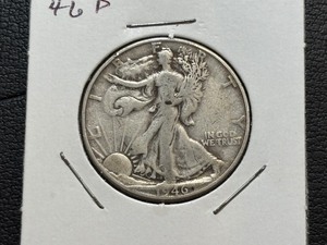 lot 62 image: 1946-D Walking Liberty Half Dollar