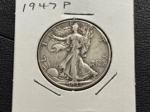 lot 64 image: 1947 Walking Liberty Half Dollar