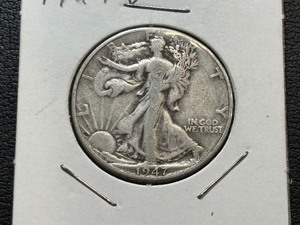 lot 65 image: 1947-D Walking Liberty Half Dollar