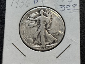 lot 38 image: 1936-D Walking Liberty Half Dollar