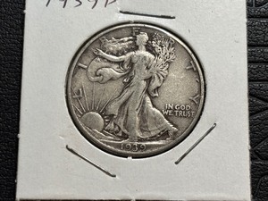 lot 43 image: 1939-D Walking Liberty Half Dollar
