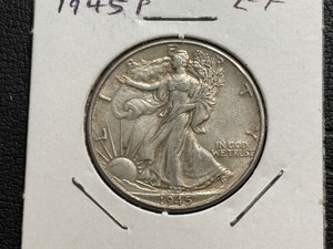 lot 58 image: 1945 Walking Liberty Half Dollar