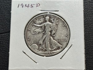 lot 59 image: 1945-D Walking Liberty Half Dollar