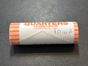 lot 129 image: Roll of Uncirculated State Quarters Iowa