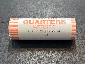 lot 131 image: Roll of Uncirculated State Quarters Michigan