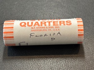 lot 134 image: Roll of Uncirculated State Quarters Florida