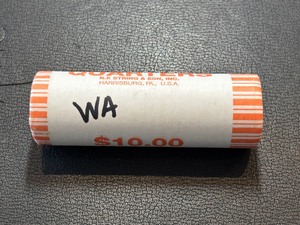 lot 136 image: Roll of Uncirculated State Quarters Washington