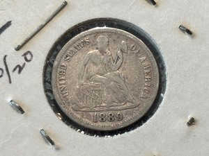 lot 92 image: 1889 Liberty Seated Dime