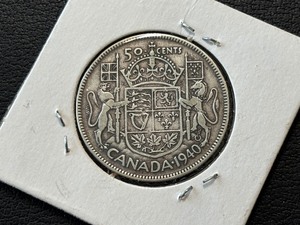lot 93 image: 1940 Canada Half Dollar