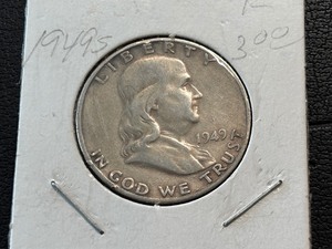 lot 107 image: 1949-S Franklin Half Dollar