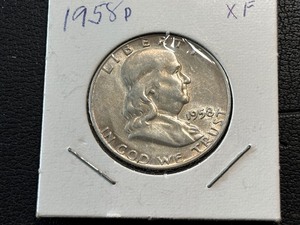 lot 113 image: 1958-D Franklin Half Dollar