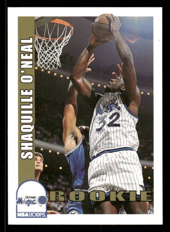 lot 20 image: 1992 NBA Hoops Shaquille ONeal Rookie #442