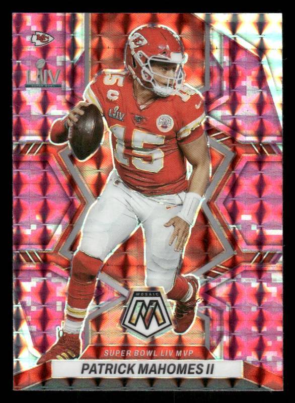 lot 117 image: 2022 Mosaic Pink Camo Patrick Mahomes II #293