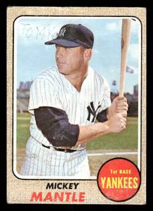 1968 Topps Mickey Mantle Baseball Vintage Card #280