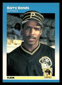 lot 7 image: 1987 Fleer Barry Bonds Rookie Card #604
