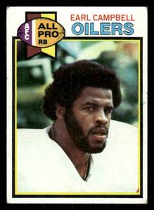 lot 10 image: 1979 Topps Earl Campbell Rookie Football Card #390