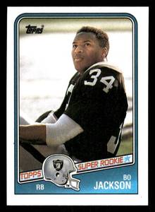 lot 13 image: 1988 Topps Bo Jackson Rookie Football Card #327