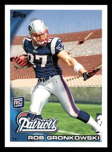 lot 24 image: 2010 Topps Rob Gronkowski Rookie Football Card #148