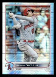 lot 47 image: 2022 Topps Chrome Shohei Ohtani Prizm Refractor Card #1