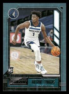 lot 61 image: 2020-21 Playbook Anthony Edwards Rookie Card #167